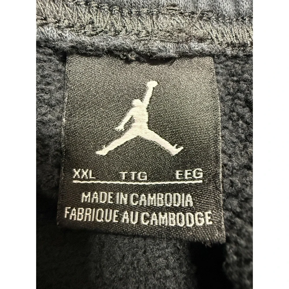 Jordan Sweatpants Mens 2XL Black Fleece Relaxed Fit Straight Leg Basketball
